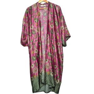 Wear The World Long Floral Kimono